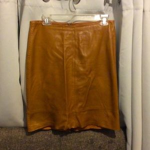 Banana Republic Brown Leather Skirt size 8